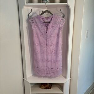 Calypso light purple short eyelet dress size XSmall